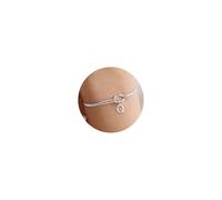 DORANA Braccialetto con iniziale in argento Sterling, regalo di San Valentino per lei, non si ossida, con nodo d'amore, regalo di compleanno, per ragazze, madre, figlia, sorella, amici, braccialetti