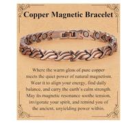 DORANA Braccialetto magnetico da donna, in puro rame, regolabile | Braccialetto magnetico in rame da donna, impermeabile, leggero, con strumento di rimozione, in confezione regalo