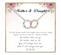 DORANA Regali per mamma, figlia, migliore amica, sorella, cerchi, collane in argento Sterling per donne ragazze figlie regali per adulti da madre regalo per mamma per il suo compleanno gioielli