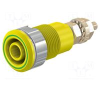 dorato 1kV 32A Connettore: banana 4mm presa Foro: Ø12,2mm