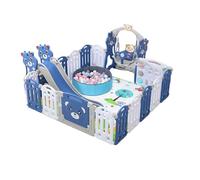 Doraystar Box Bambini, Grande Recinto per Bambini con Tappeto, Box Neonato Pieghevole, Recinto Neonato Interni Esterni, Centro Attività Parco Giochi per Bambini con Schiuma Anticollisione (C 12+2)