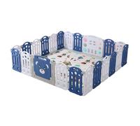 Doraystar Box Bambini, Grande Recinto per Bambini con Tappeto, Box Neonato Pieghevole, Recinto Neonato Interni Esterni, Centro Attività Parco Giochi per Bambini con Schiuma Anticollisione (20+2)