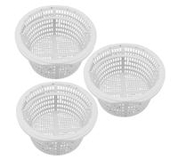 Dorccsi Cestini per Skimmer da Piscina da 3 Pezzi, cestello per Filtro da Piscina Portatile in PVC con Maniglia, Filtro di Ricambio per Foglie e detriti, cestelli per da per Piscine interrate