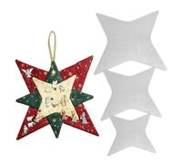 Dorccsi Modello Stella Patchwork di Natale Modelli Patchwork 3 Pezzi/Set Modelli per Quilting in Acrilico Modelli Patchwork a Forma di Stella di Diverse Dimensioni Stencil Natalizi Riutilizzabili per