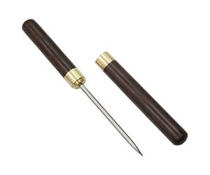 Dorccsi Piccone per Ghiaccio, Picnic per Ghiaccio in Acciaio Inossidabile con Manico in Legno E Copertura per Cucina, Bar, Picnic, Picnic da Campeggio Dispenser per Ghiaccio Tridente Tagliaghiaccio F