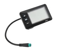 Dorccsi Tachimetro LCD impermeabile per bicicletta, contachilometri, con pulsante, con cavo da 7 pollici, contachilometri e tachimetro da 36 V/48 V, per manubrio e computer da 22,2 mm