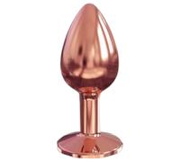 Tappo Anale Diamante Dorcel S in Alluminio - Piccolo (Oro Rosa)