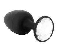Tappo Geisha Dorcel Diamond L con Gioiello Bianco - Dildo Anale nero