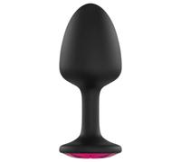 Plug Anale Geisha Dorcel Ruby L con Gioiello Rosa (Nero)