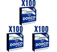 Dorco Lamette 100 Stainless Steel Single Edge Razor Blades (Confezione da 3)