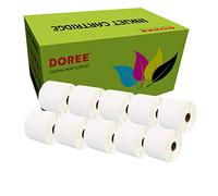 DOREE 10 rotoli di etichette per spedizioni bianche 100 x 150 mm, compatibili con Zebra GK420D/GX420D/GK420T/GX420T/ZD620/ZD500R/ZT230/ZT410, 300 etichette/rotolo, nucleo 25 mm (1 LZ-102-152-25).