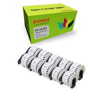 DOREE 10 Rotoli DK-22223 Etichette Continue, compatibili con Brother DK-22223, 50 mm × 30,48 m etichette Adesive, Per stampanti di etichette Brother QL-500, QL-550, QL-570, QL-700, QL-800