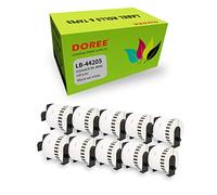 DOREE 10 rotoli DK-44205 - Etichette a nastro continuo, rimovibili, 62 mm x 30,48 m, compatibili con Brother QL-1110NWB QL-1100 QL-1050 QL-500 QL-500BW QL-570 QL-580 QL-700 QL-710W QL-800
