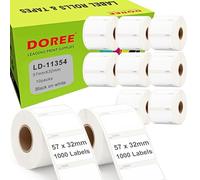 Doree 10 rotoli etichette multiuso11354 S0722540 per dymo label 57x32 mm | (1000 etichette per rotolo)etichette 57 mm x 32 mm compatibili con Dymo Labelwriter 4XL 450 450 Duo 450 Turbo 400 330 320 310