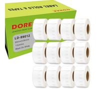 DOREE 12 pack etichette indirizzo 36 x 89 mm Compatible DYMO 99012 S0722400