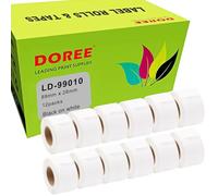 DOREE 12 rotoli 99010 S0722370 Etichette standard per indirizzi, 28 x 89 mm, compatibili con Dymo LabelWriter 4XL, 320, 330, 400, 450, 450 Duo, 450 Turbo (130 etichette per rotolo)