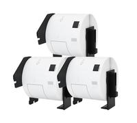 DOREE 3 rollos DK-11202, compatible con Brother DK-11202, 62 mm x 100 mm, fondo blanco con texto negro, compatible con impresoras de etiquetas Brother serie QL.