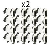 DOREE 32 Rotoli DK-22205 62mm x 30,48m Etichette Continue | 62mm x 30,48m Etichette Continue Compatibili con Brother DK-22205 nero su bianco Brother QL-700/800