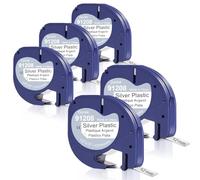 DOREE 6 pz etichette 91208 S0721730 nastro plastica 12 mm argento