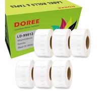 DOREE 6x Etichette per dymo 99012 S0722400 36x89mm 260 etichette per rotolo