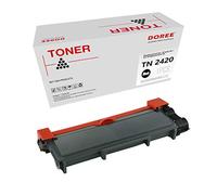 DOREE Cartuccia di toner compatibile per Brother TN2420 / TN2410, TN-2420 / TN-2410 1 TN2420 Nero,con chip