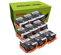 DOREE Compatibile con le cartucce di inchiostro Epson T2661, T2670, T-2661, T-2670 di ricambio per le stampanti Epson WF-100W, WF-110W e Workforce (6 Nere e 3 Colori)