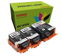 DOREE Compatibile con le cartucce di inchiostro Epson T2661, T2670, T-2661, T-2670 di ricambio per le stampanti Epson WF-100W, WF-110W e Workforce (2 Nere e 1 Colore)