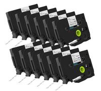 Doree Tze231, compatibile con Brother TZ 231 TZE-231 P-touch, nastro nero su bianco, 12 mm, resistente ai raggi UV, per Cube, H100LB, TH100R, H105, H110, E100, D200BW