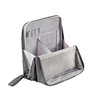 Doresty Makeup Bag,Doresty Stand Up Makeup Bags,Large Capacity Oxford Cloth Vertical Organizer,for Women,Compartments (Gray)