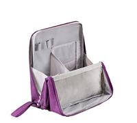 Doresty Makeup Bag,Doresty Stand Up Makeup Bags,Large Capacity Oxford Cloth Vertical Organizer,for Women,Compartments (Purple)