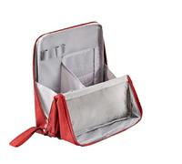 Doresty Makeup Bag, Doresty Standing Makeup Bag, Large Capacity, Waterproof Multipurpose Stand Up Toiletry Bags, for Women and Men, for Travel, Work and Daily Use (Burgundy)