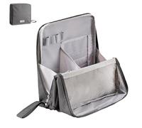 Doresty Makeup Bag, Doresty Standing Makeup Bag, Multi-Purpose Large Capacity Oxford Cloth Standing Makeups Bags, and Portable (Grey)