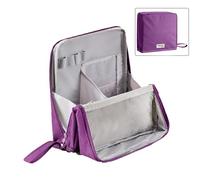 Doresty Makeup Bag, Doresty Standing Makeup Bag, Portable, Large Capacity Waterproof Multifunctional Make Up Bags with Compartments (Purple)