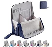 Doresty Makeup Bag, Doresty Standing Makeup Bag, Portable Large Capacity with Multiple Compartments, Portable Toiletry Bags for Women and Men (Dark Blue)