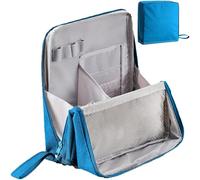 Doresty Makeup Bag, Multi-purpose Large Capacity Oxford Cloth Standing，Relevanton Standing Makeup Bag, Portable，Waterproof Cosmetic Bag with Compartments for Travel Home Use (blue)
