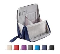 Doresty Makeup Bag, Standing Makeup Bag - Portable, Large Capacity, Travel Waterproof Organizer with Compartments for Women and Men(Navy)
