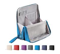 Doresty Makeup Bag, Standing Makeup Bag - Portable, Large Capacity, Travel Waterproof Organizer with Compartments for Women and Men(Blue)