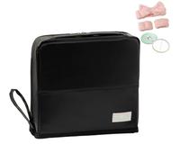 Doresty Makeup Bag, Standing Makeup Bag Portatile, Grande Capacità, Borsa per il Trucco Multiuso in Tessuto Oxford, Borsa per Articoli da Toeletta e Portaoggetti per Cancelleria (Black-B)