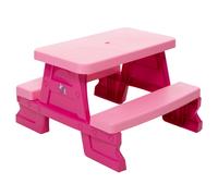 Dorex Tavolo Da Gioco Per Bambini Rosa Con Panche Da Picnic, 1 Pezzo