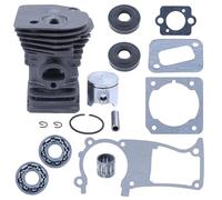 DORFEY Adatto for H-u-s-q-v-a-r-n=a 340 345 E Ricambio Attrezzi da giardino Kit guarnizione cuscinetto albero motore cilindro pistone motosega da 40 mm