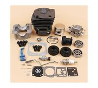 DORFEY Adatto for motosega H-u-s-q-v-a-r-n=a 340 350 345, motore, pezzi di ricambio, coppa del cilindro, carburatore, cuscinetto, paraolio, starter, asta dell'acceleratore, kit da 44 mm