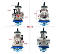 DORFEY Carburatore universale adatto for k-e-i-h-i-n Competition CNC Pwk33 34 35 36 38 40 42mm 2T 4T Carburatore corsa 34mm EXC12 LT USA 1998 ATV Moto(Pwk 42 Blue Bottom)