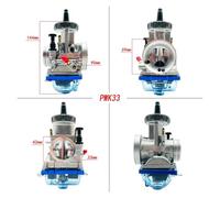 DORFEY Carburatore universale adatto for k-e-i-h-i-n Competition CNC Pwk33 34 35 36 38 40 42mm 2T 4T Carburatore corsa 34mm EXC12 LT USA 1998 ATV Moto(Pwk 33 Blue Bottom)
