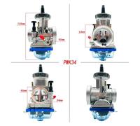 DORFEY Carburatore universale adatto for k-e-i-h-i-n Competition CNC Pwk33 34 35 36 38 40 42mm 2T 4T Carburatore corsa 34mm EXC12 LT USA 1998 ATV Moto(Pwk 34 Blue Bottom)