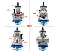 DORFEY Carburatore universale adatto for k-e-i-h-i-n Competition CNC Pwk33 34 35 36 38 40 42mm 2T 4T Carburatore corsa 34mm EXC12 LT USA 1998 ATV Moto(Pwk 38 Blue Bottom)