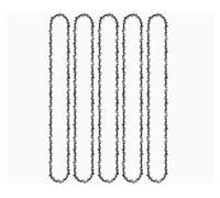 DORFEY Catena for mini motosega da 16 pollici, 3/8"LP, sega elettrica, 56 maglie di trasmissione, lama for sega da 16", catena for mini motosega senza fili, catene for tronchi(5pcs 16-inch Chain)