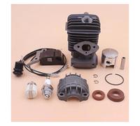 DORFEY Kit base for cilindro, pistone e coppa motore da 34 mm for motosega cinese da 2500, 25 cc, bobina di accensione, filtro carburante, candela, set di guarnizioni for olio.