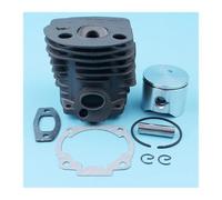 DORFEY Kit cilindro, pistone, anello e perno da 45 mm con guarnizioni, adatto for motosega H-u-s-q-v-a-r-n-=a 51 55, gruppo placcato in Nikasil n. 503168301, 503 16 83-01
