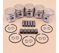 DORFEY Kit cuscinetti con anelli pistone da 5 pezzi/lotto da 42 mm, adatto for H-u-s-q-v-a-r-n-a 445 445E, for Jonsered 2245 CS2245 CS2245S, parti for motosega 544088403
