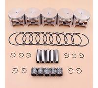 DORFEY Kit di 5 cuscinetti ad aghi con anello di sicurezza for spinotto del pistone da 47 mm, adatti for motosega S-t-i-H-L MS361 MS 361 1135 030 2000